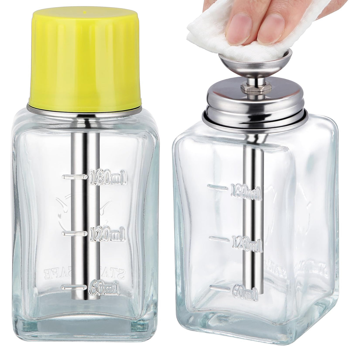 Noverlife two-pack 6oz pump dispenser bottles for multi-location use