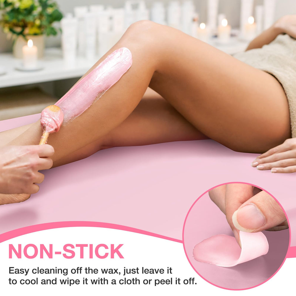 Noverlife wax pad bed cover waterproof layer pink keeps bed clean during waxing sessions.