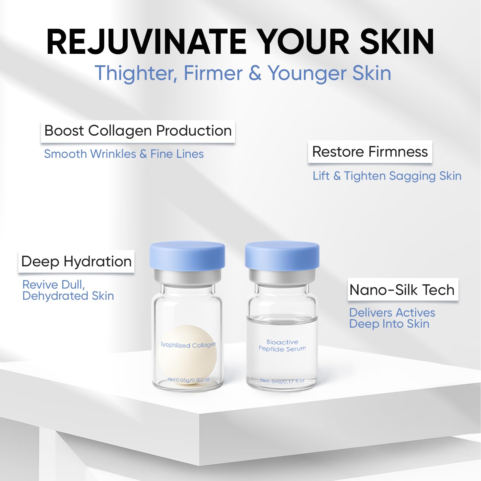 NOVIQO eye lift serum dropper illustrating eye-area care potential.