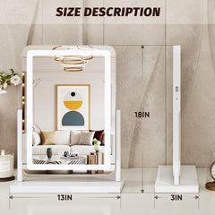 Novlux vanity mirror 18x13 viewing area gives full-face visibility for precise makeup.