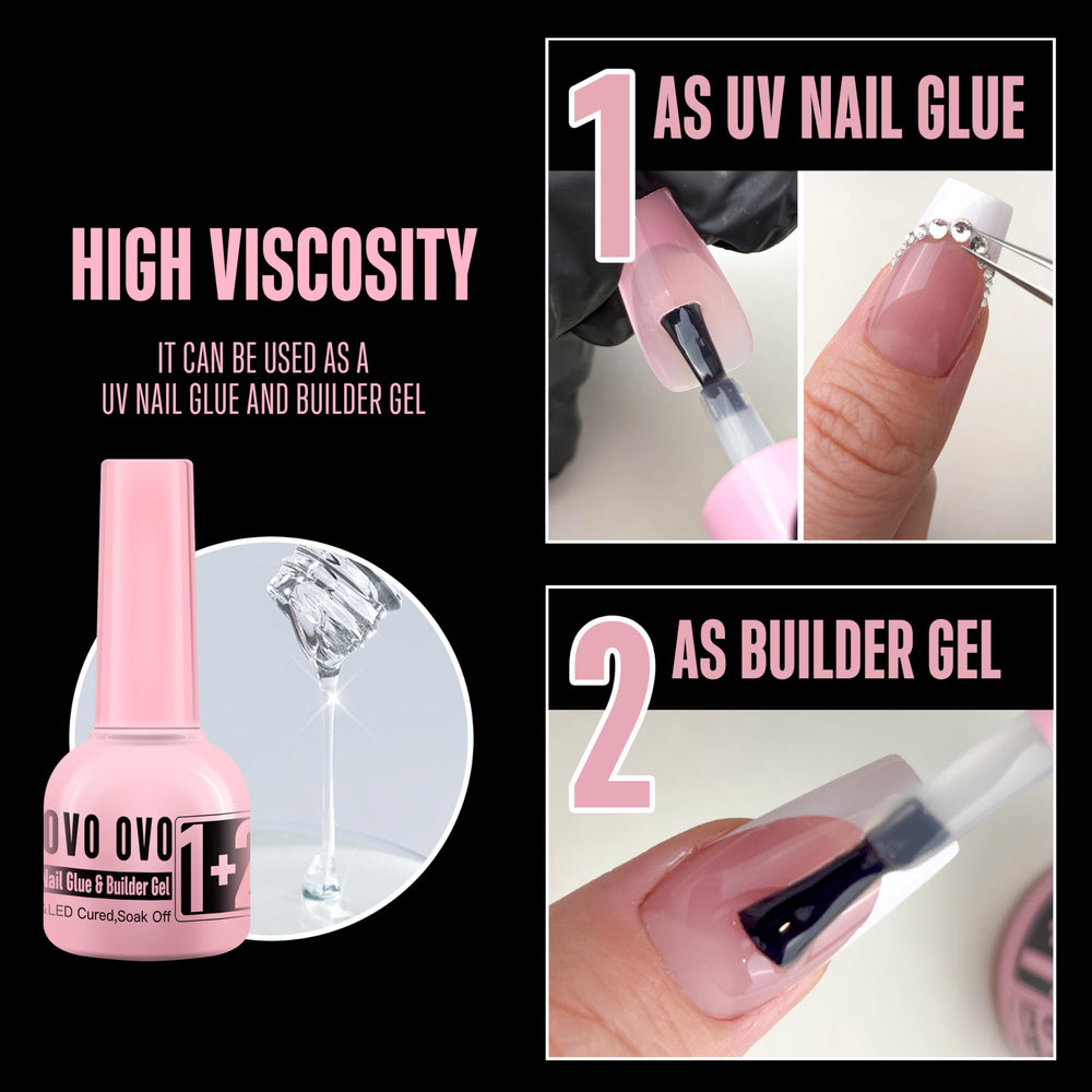 NOVO OVO builder gel 10ml close-up showing durable base coat for long-lasting nails