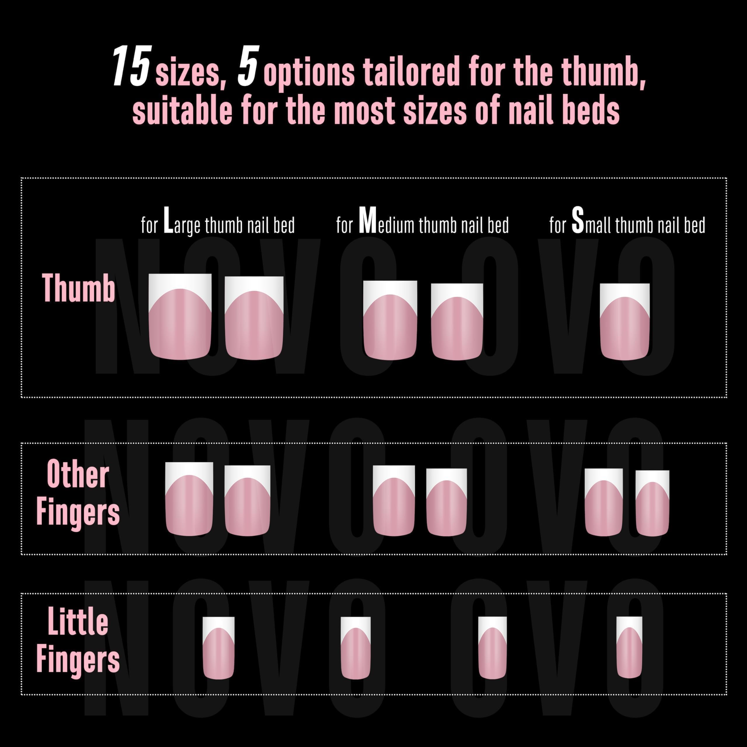 NOVO OVO creative nail tips offer varied shapes for home salon play.