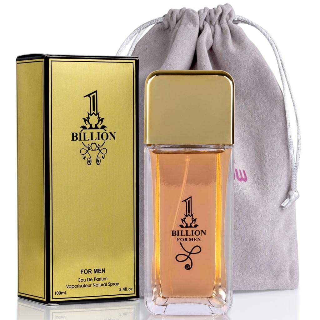NovoGlow 1 Billion EDT bottle front view, bold all day confidence