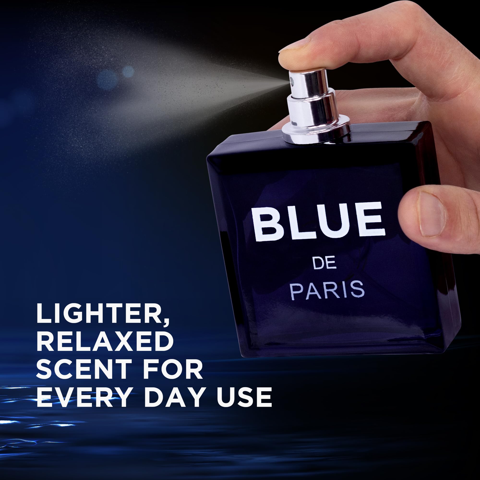 NovoGlow Blue De Paris notes-cedar-sandalwood deliver a warm, masculine trail.