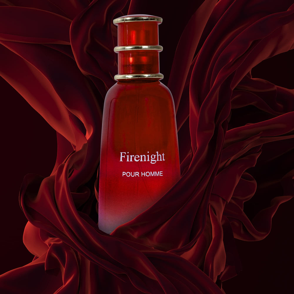 NovoGlow Firenight amber glass bottle emphasizes premium design and luxury feel.