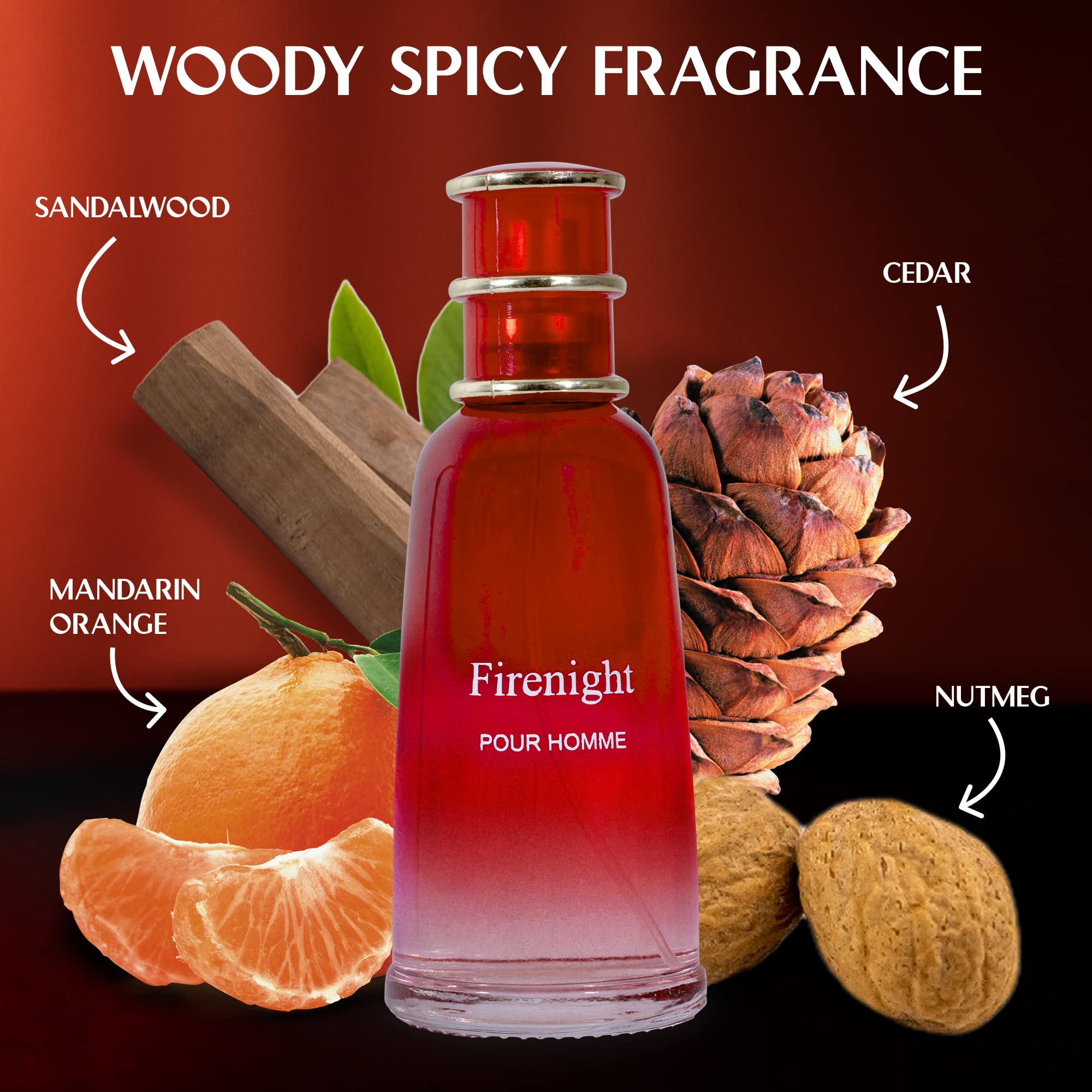 NovoGlow Firenight label close-up reveals branding and earthy notes details.