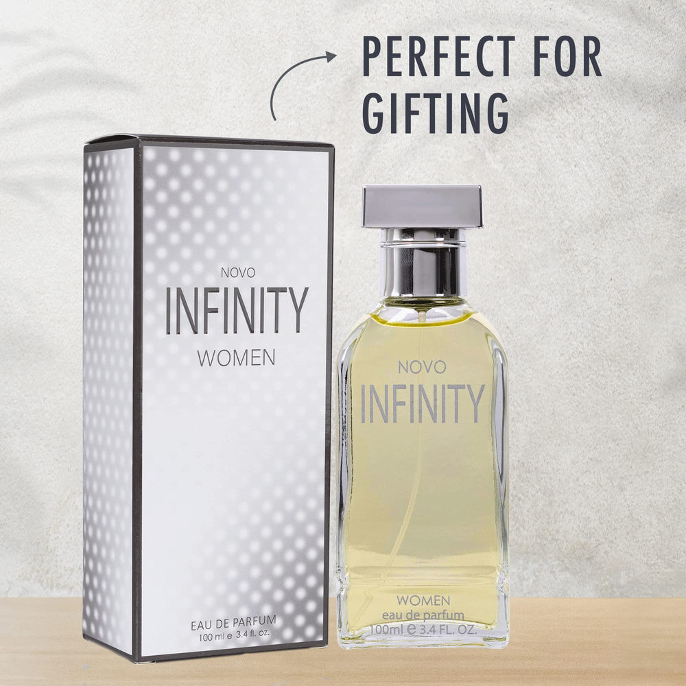 NovoGlow Infinity for Women store display promotes accessible, everyday glamour.