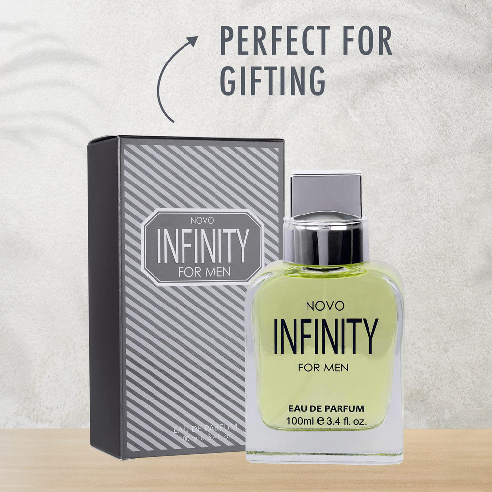  NovoGlow Novo Infinity 3.4 oz bottle, affordable premium fragrance