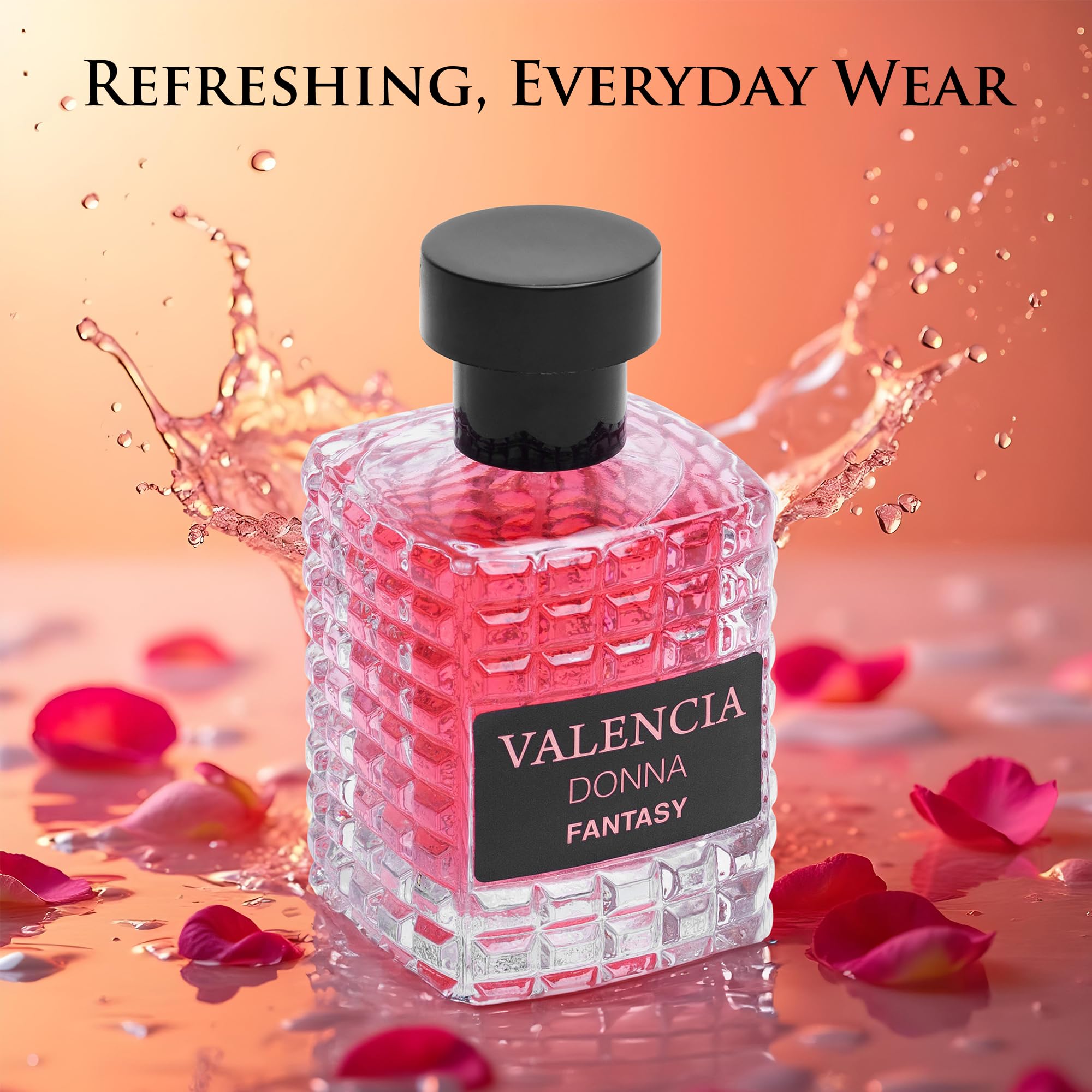 NovoGlow Valencia Donna Fantasy cap close-up highlighting premium packaging, ideal for gifting.