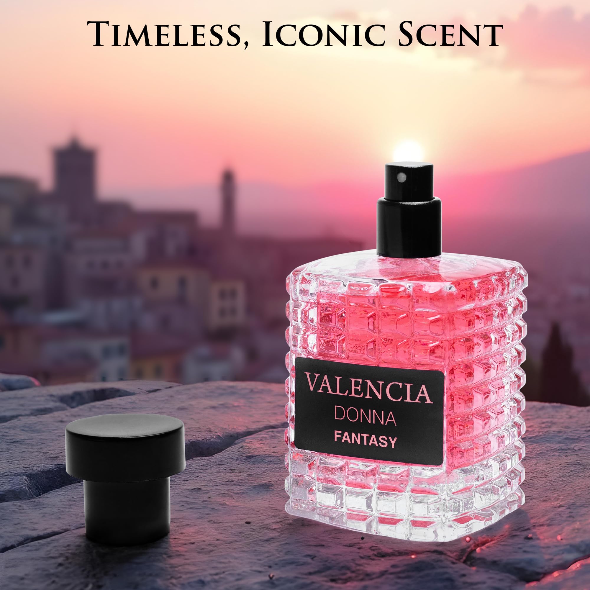 NovoGlow Valencia Donna Fantasy gift-ready box image for birthdays and anniversaries.