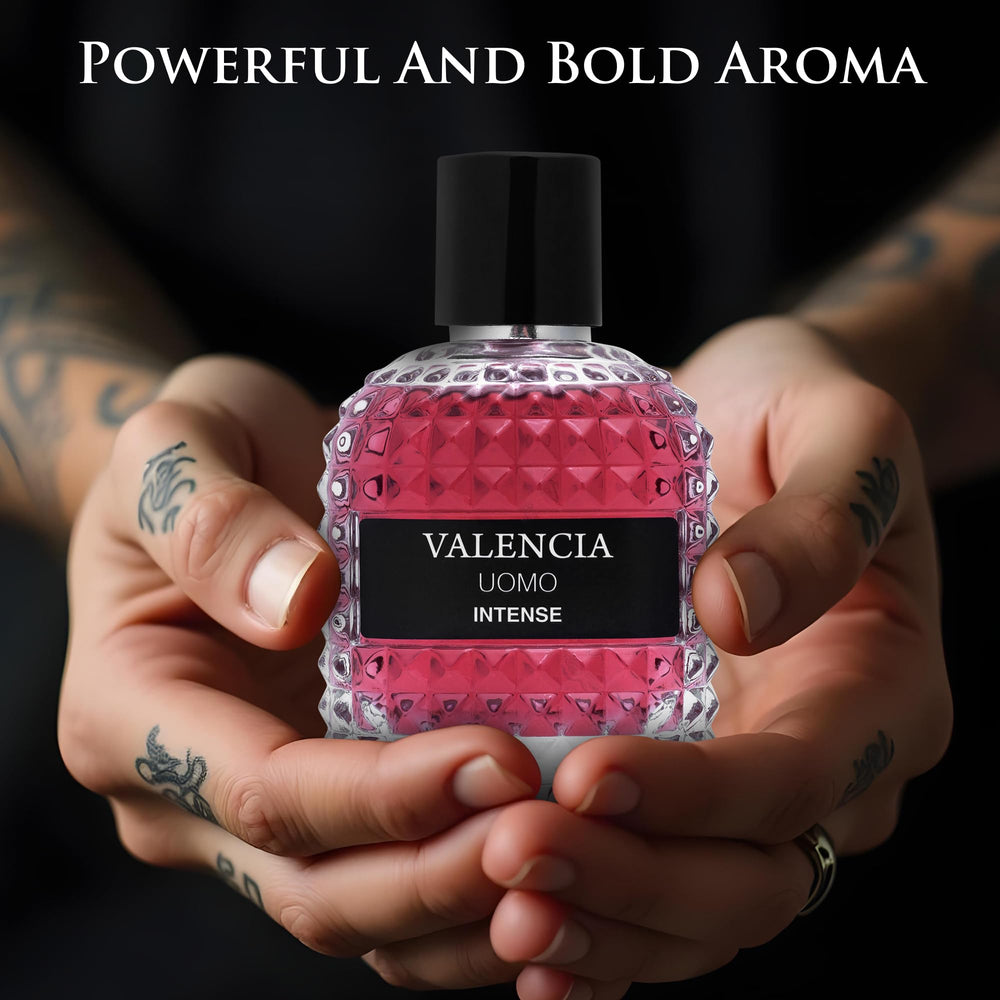 NovoGlow Valencia UOMO Intense spray-on wrist demonstrates easy application and confident aura