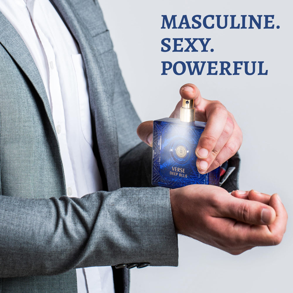 NovoGlow Verse Deep Blue notes of fig and violet for sophistication.