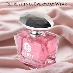 NovoGlow Verse Pink Crystal cap emphasizes luxurious finish and easy spray.