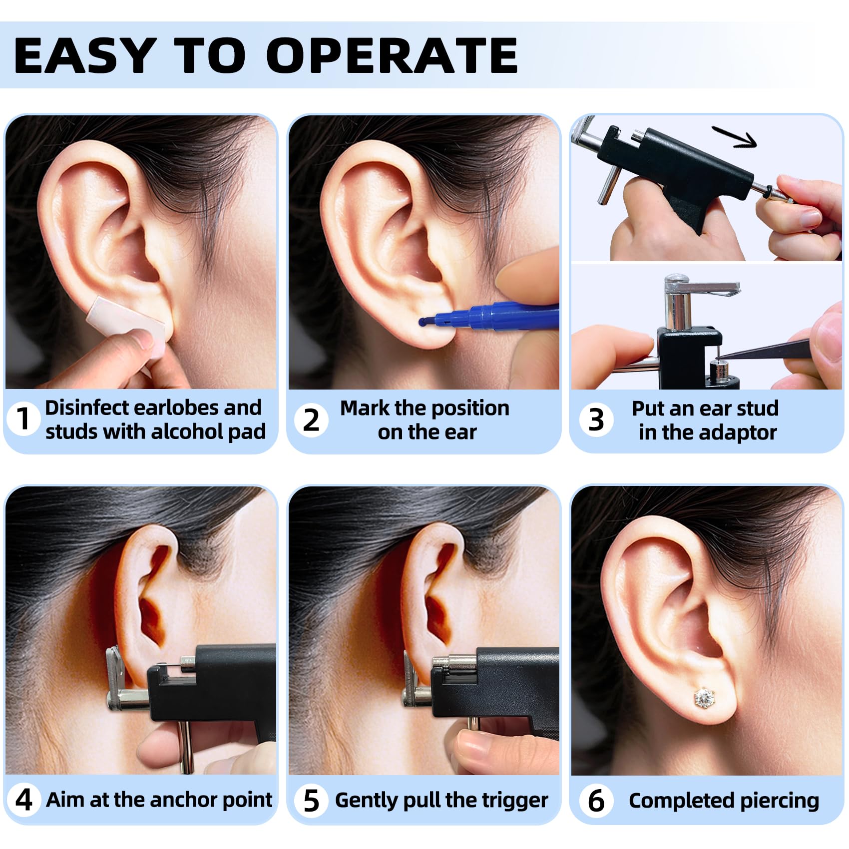 Novopiercing marker pen for precise placement marks