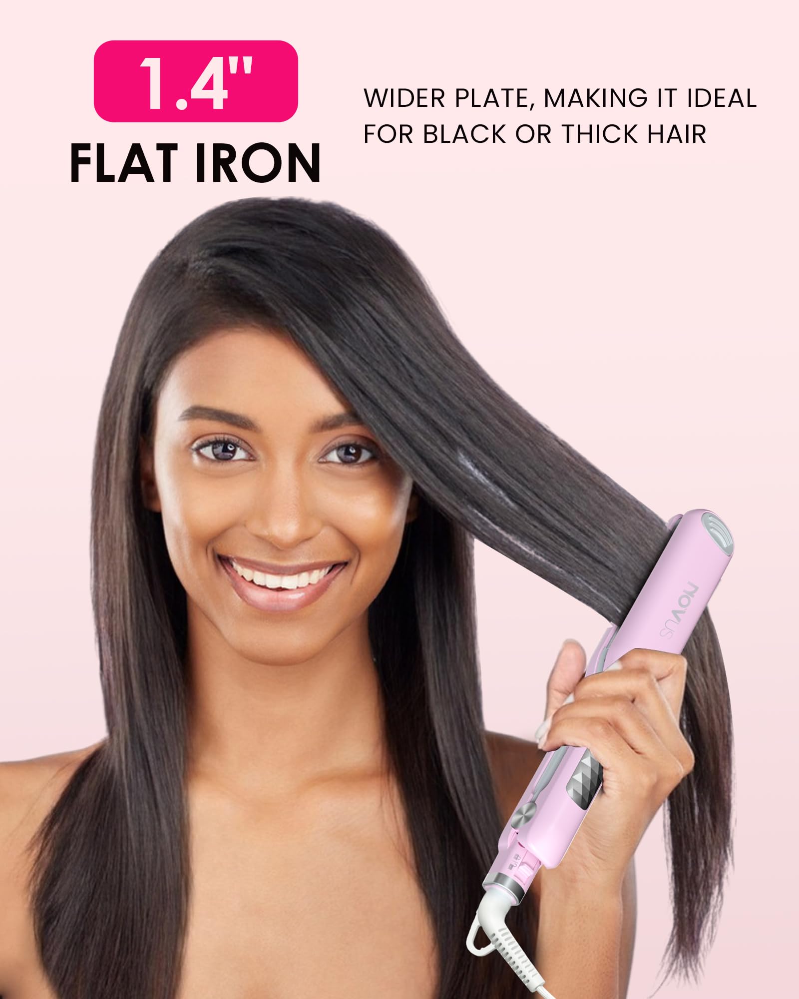 NOVUS Flat Iron shows quick 20-second heat-up for fast styling