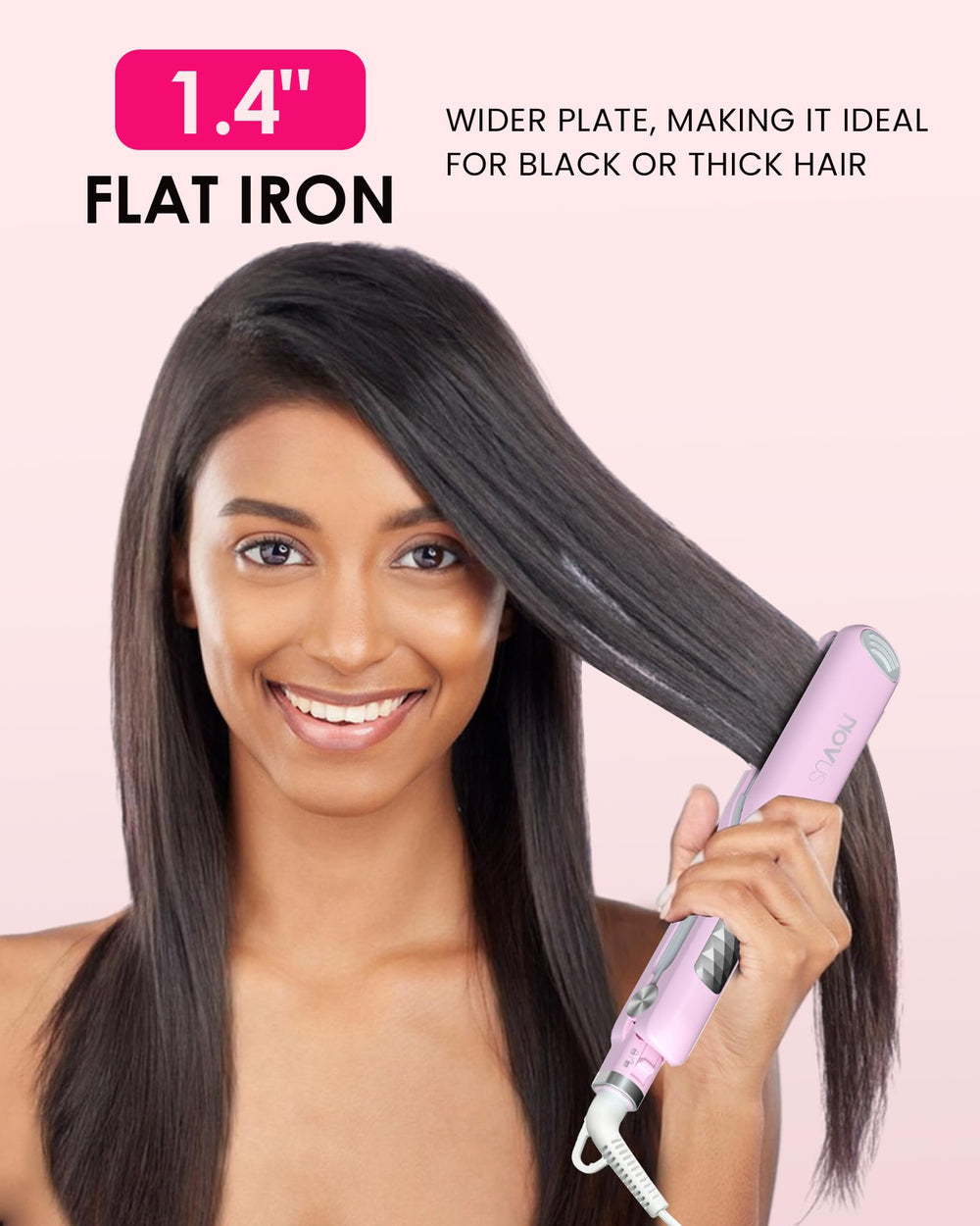 NOVUS Flat Iron shows quick 20-second heat-up for fast styling