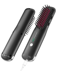 NOVUS Porta Mini travel brush in compact pouch for on-the-go frizz control.