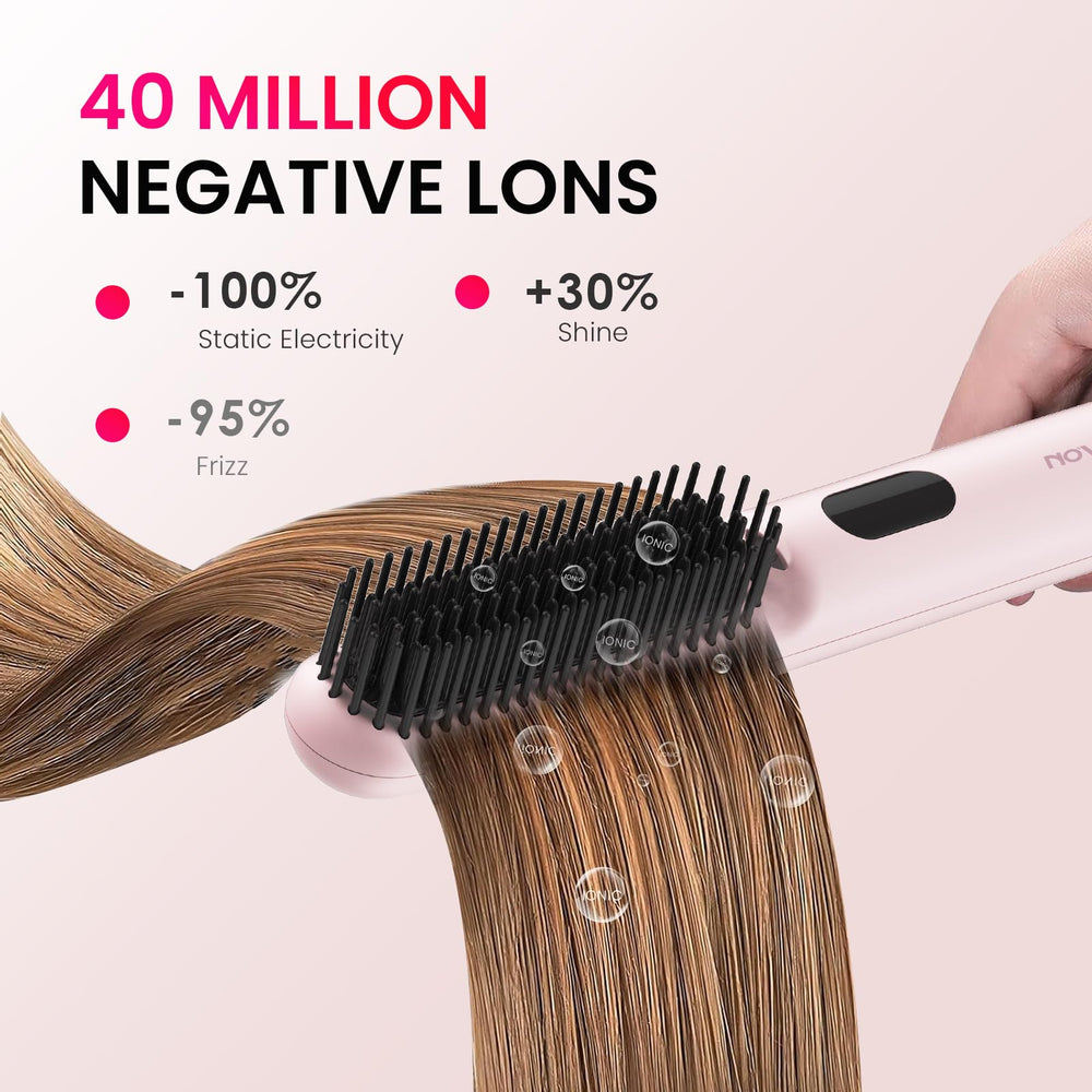 Novuspro hair brush three heat settings tailor styling to hair type