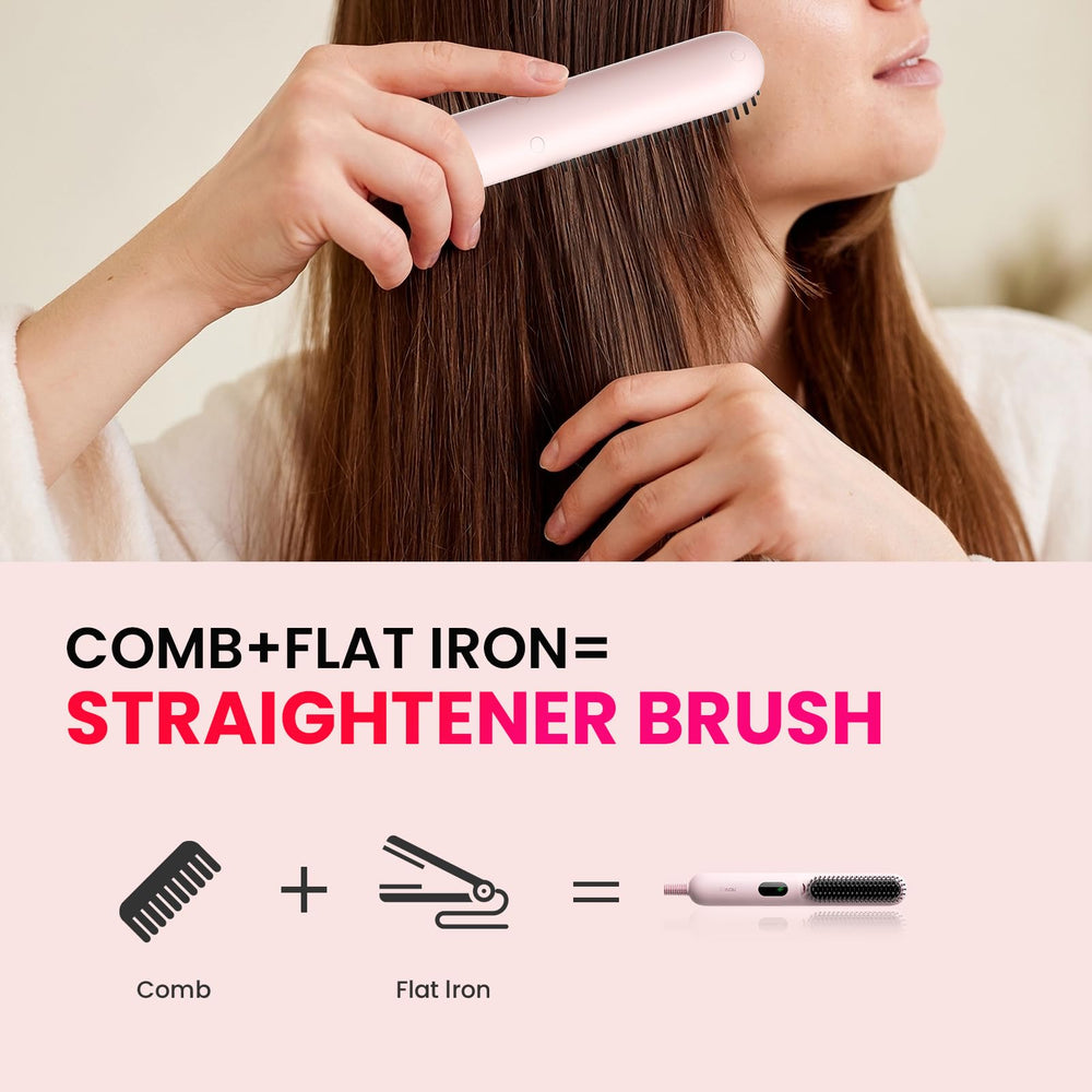 Novuspro hair brush anti-scald bristles protect while detangling and shaping