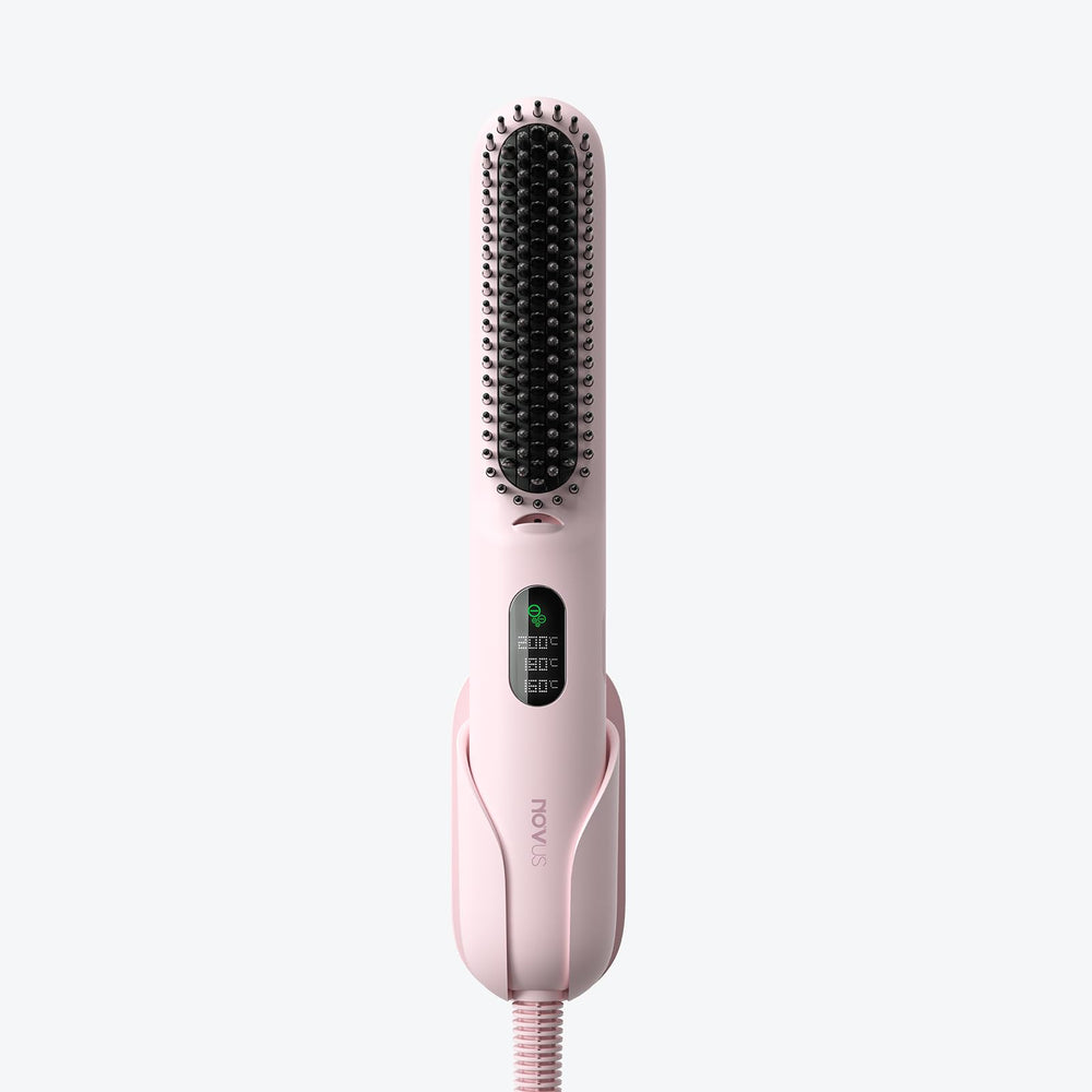 Novuspro hair brush smooth glide leaves hair shiny and polished
