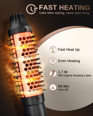 NOVUSPRO Thermal Brush ceramic roller provides even heat distribution for smooth results