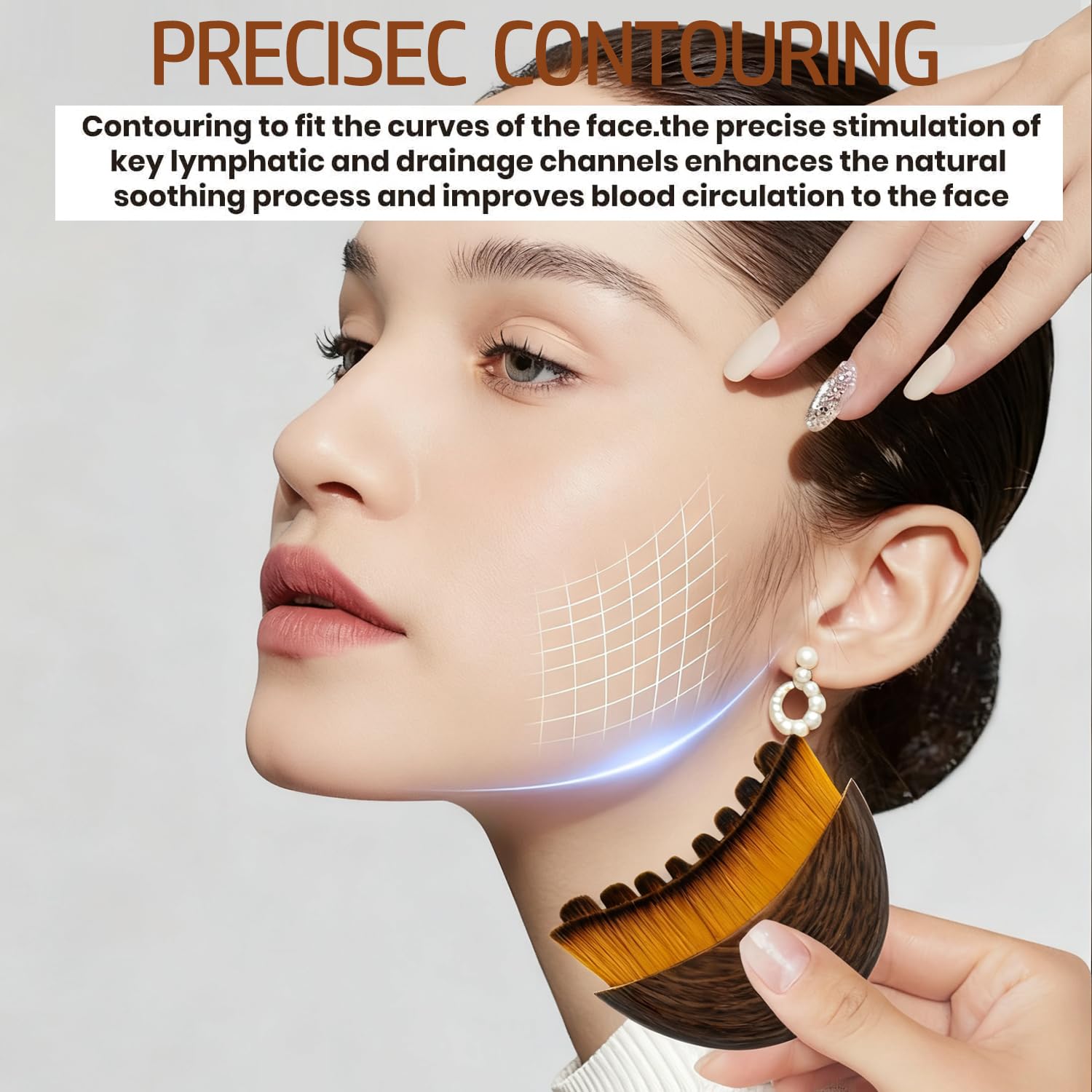 NOVWEE masaje facial linfático, favorece drenaje y contorno definido.