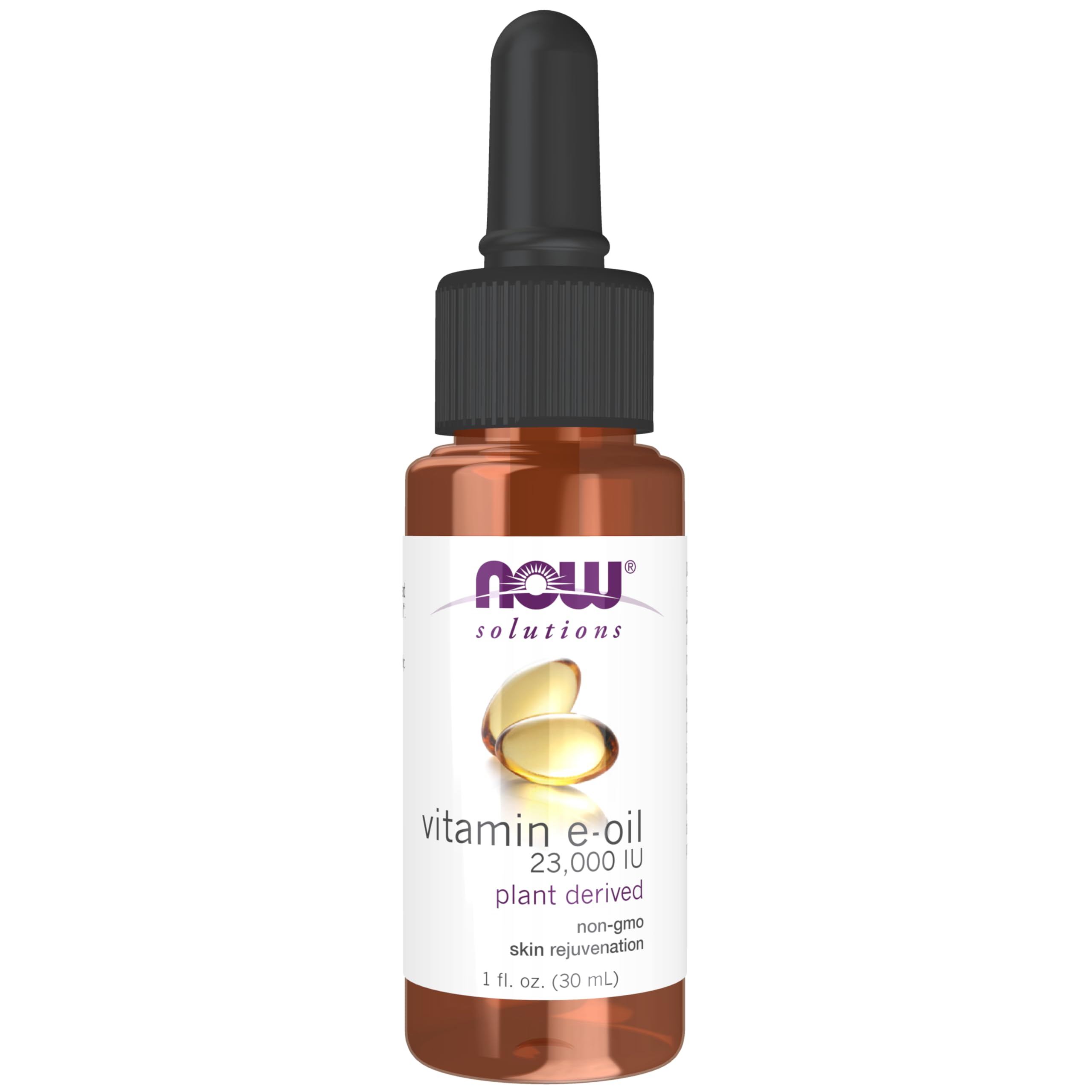 NOW Foods E-Oil bottle for moisturizing skin with vitamin E.