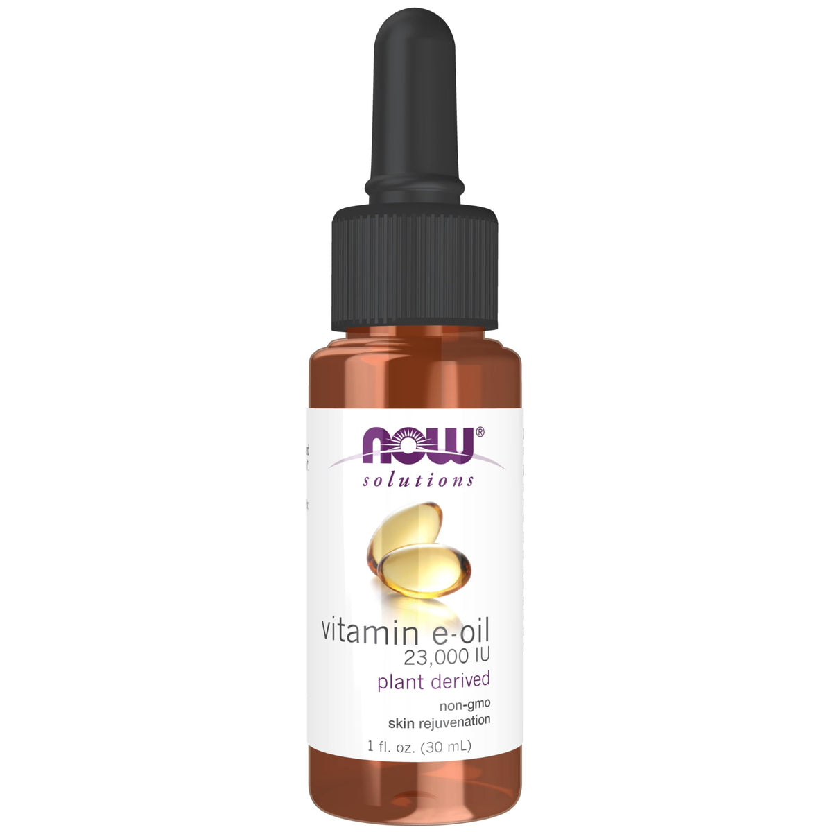 NOW Foods E-Oil bottle for moisturizing skin with vitamin E.