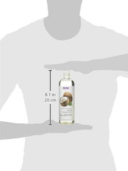 NOW Foods Liquid Coconut Oil serves as a carrier oil for essential oils.