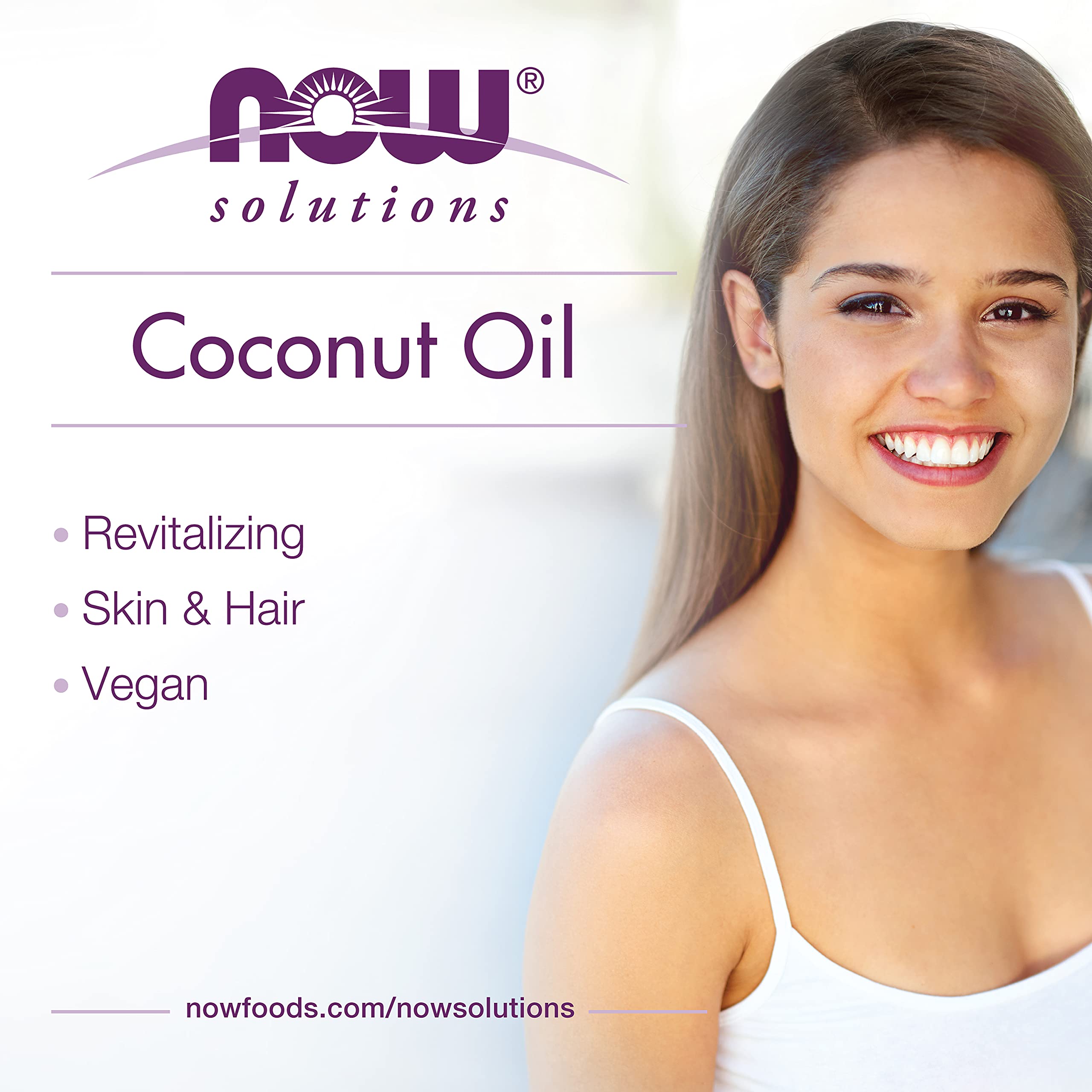 NOW Foods Liquid Coconut Oil is ideal for skin application and hydration.