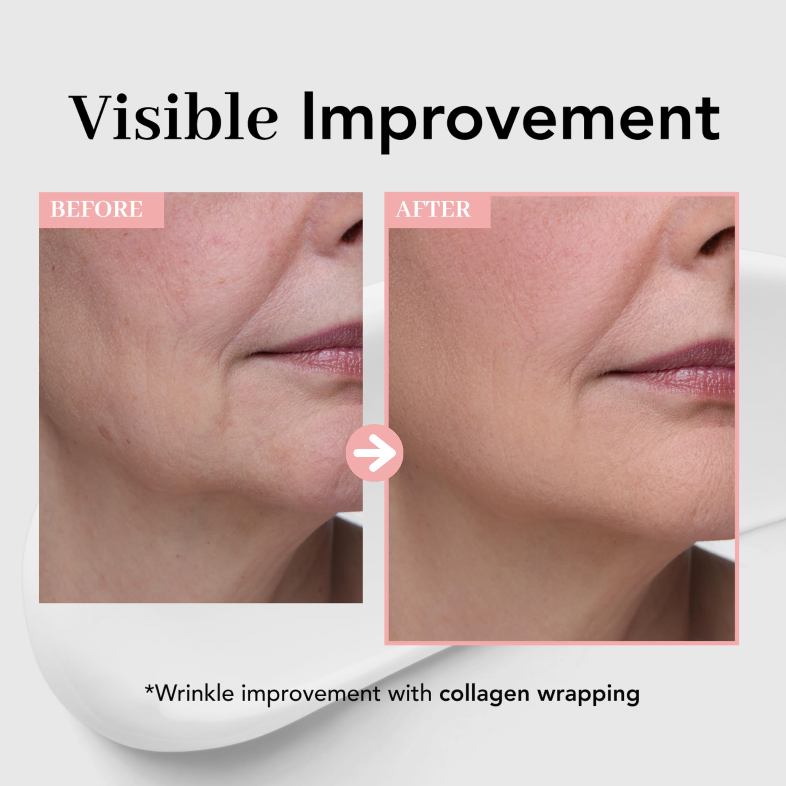 NOWATER Collagen Wrapping Mask application on face demonstrates smooth, even coverage for a pampered routine.