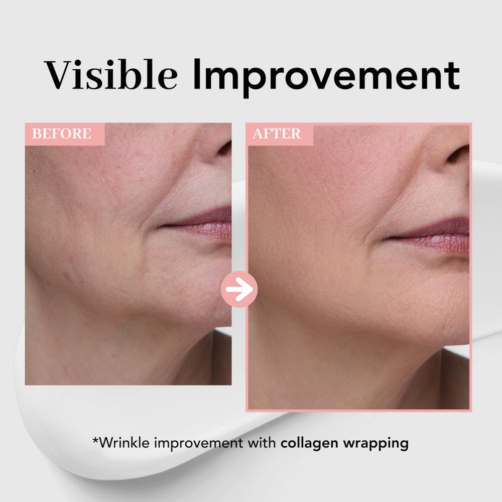 NOWATER Collagen Wrapping Mask application on face demonstrates smooth, even coverage for a pampered routine.