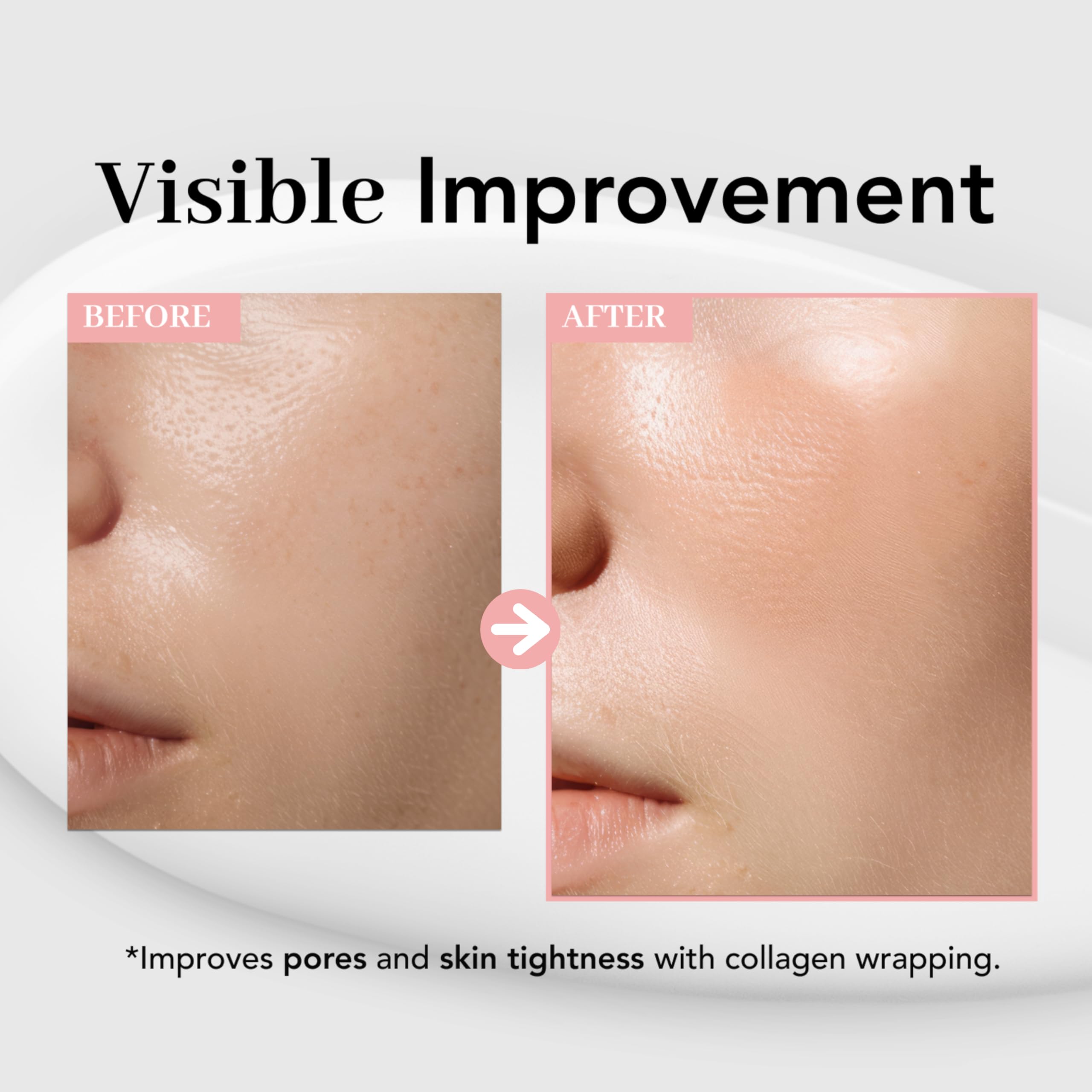 NOWATER Collagen Wrapping Mask peel-off action suggests quick, mess-free use with hydration boost.