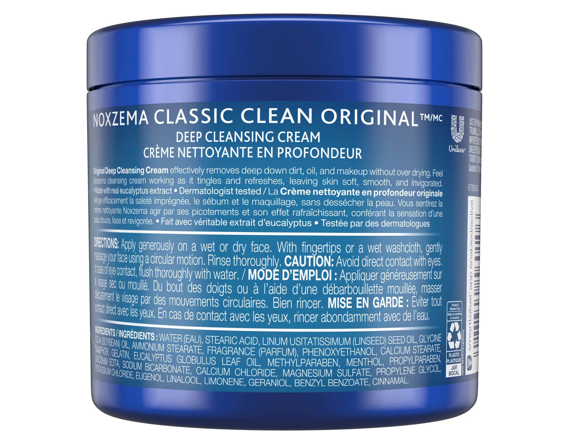 Noxzema cleanser being applied as a gentle lather demonstrates easy rinse-off.