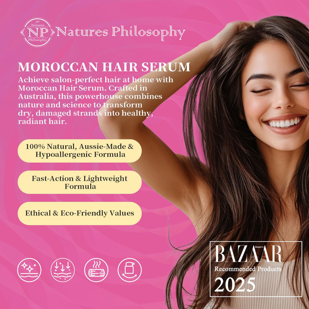 NP NATURES PHILOSOPHY heat-protection shield guards strands during styling.
