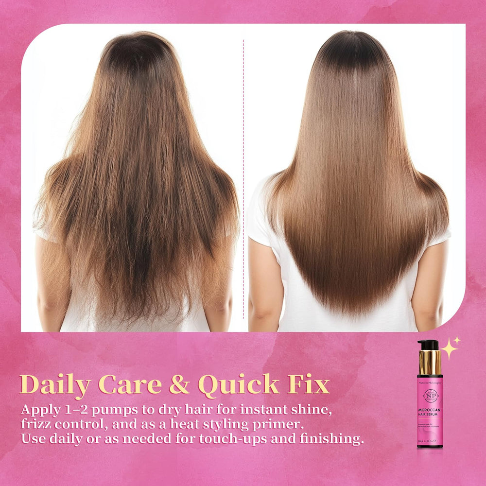 NP NATURES PHILOSOPHY UV-protection layer guards hair from sun damage.