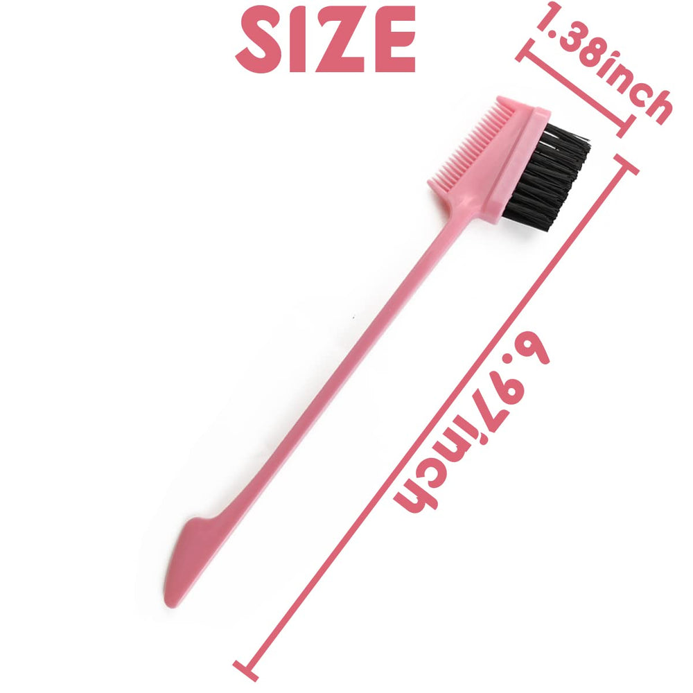 NSBELL edge brush comb double-sided image highlighting easy edge control and detangle use.