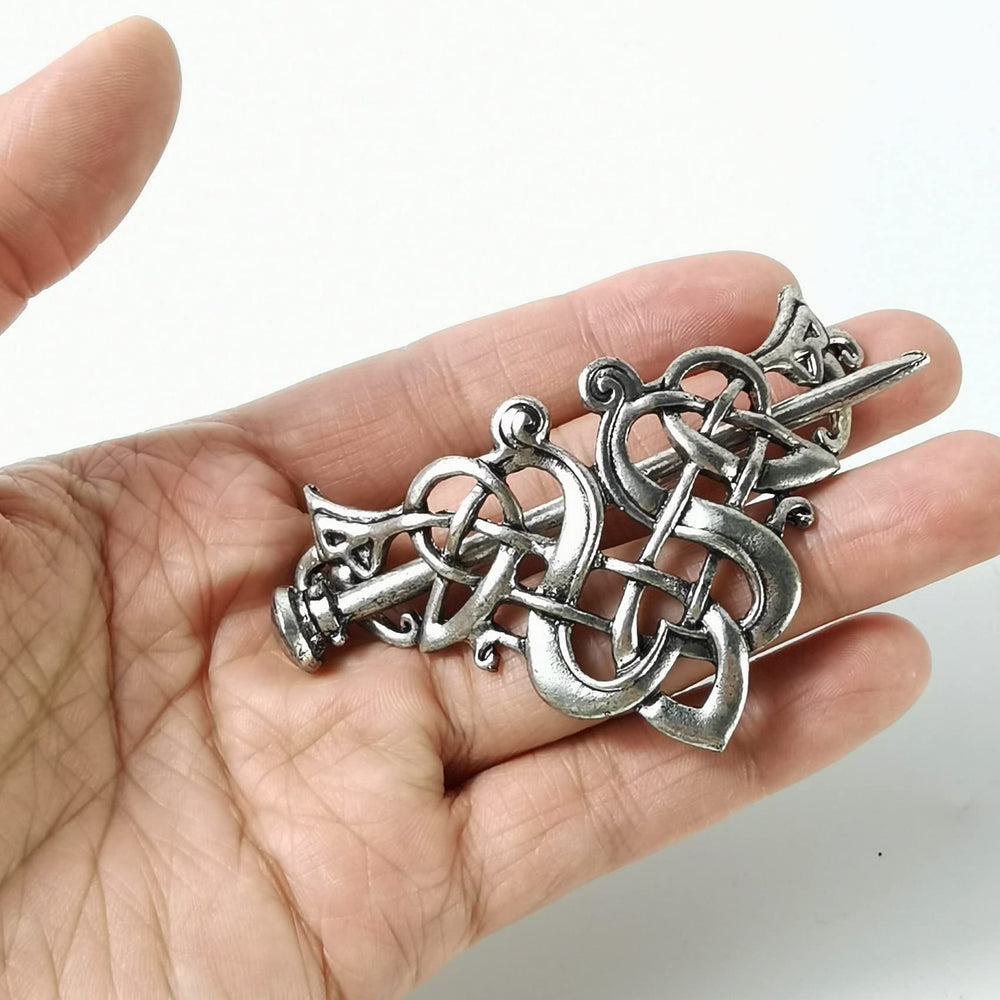 NSBELL silver Celtic hairpins with knot design ideal for wedding party looks