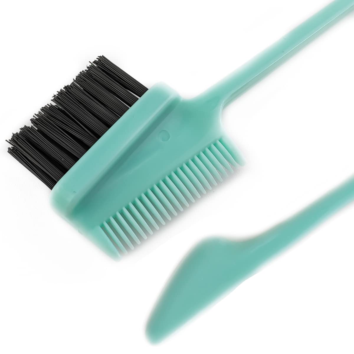 NSBELL double-sided brush close-up shows soft boar bristles for gentle smoothing.