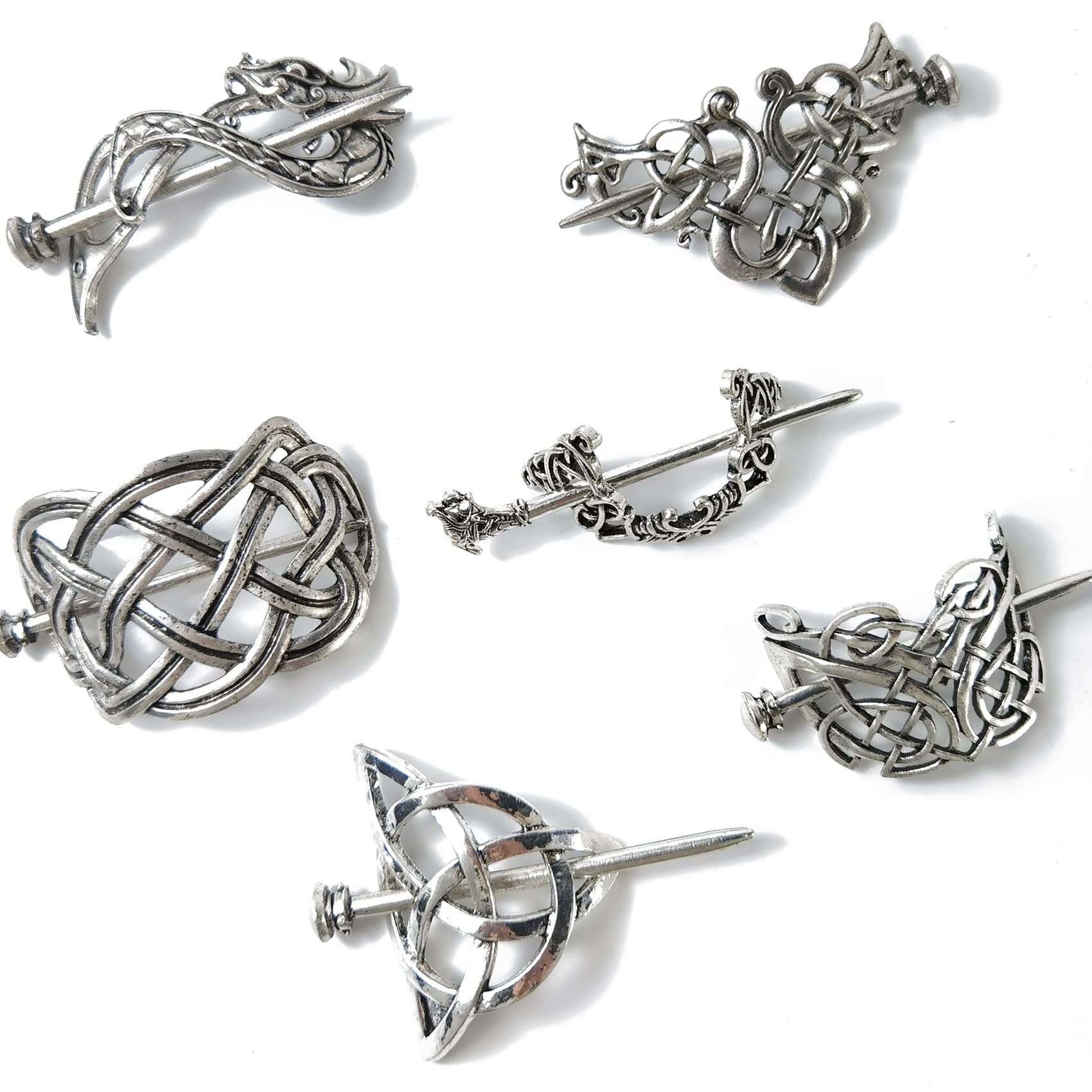 NSBELL Viking knot hair clip set enhances thick or curly hair with secure grip