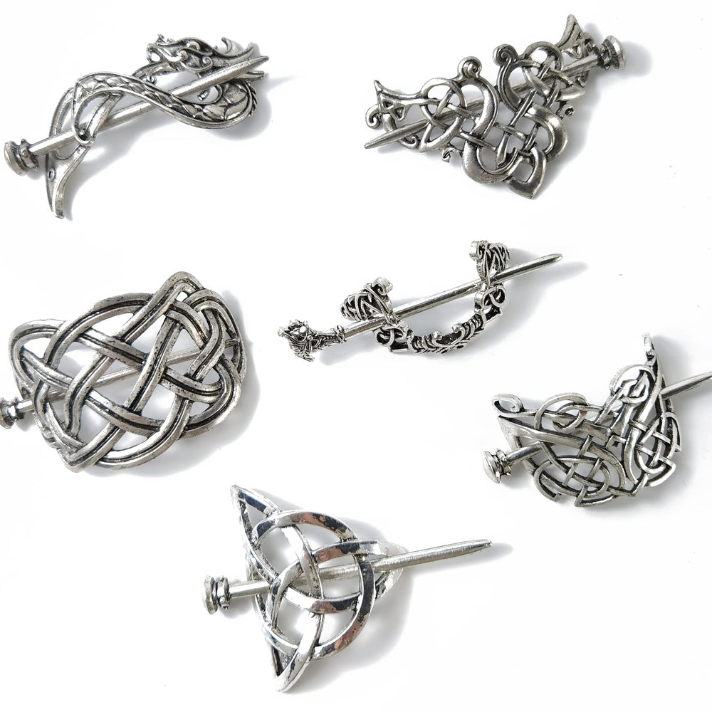 NSBELL Viking knot hair clip set enhances thick or curly hair with secure grip