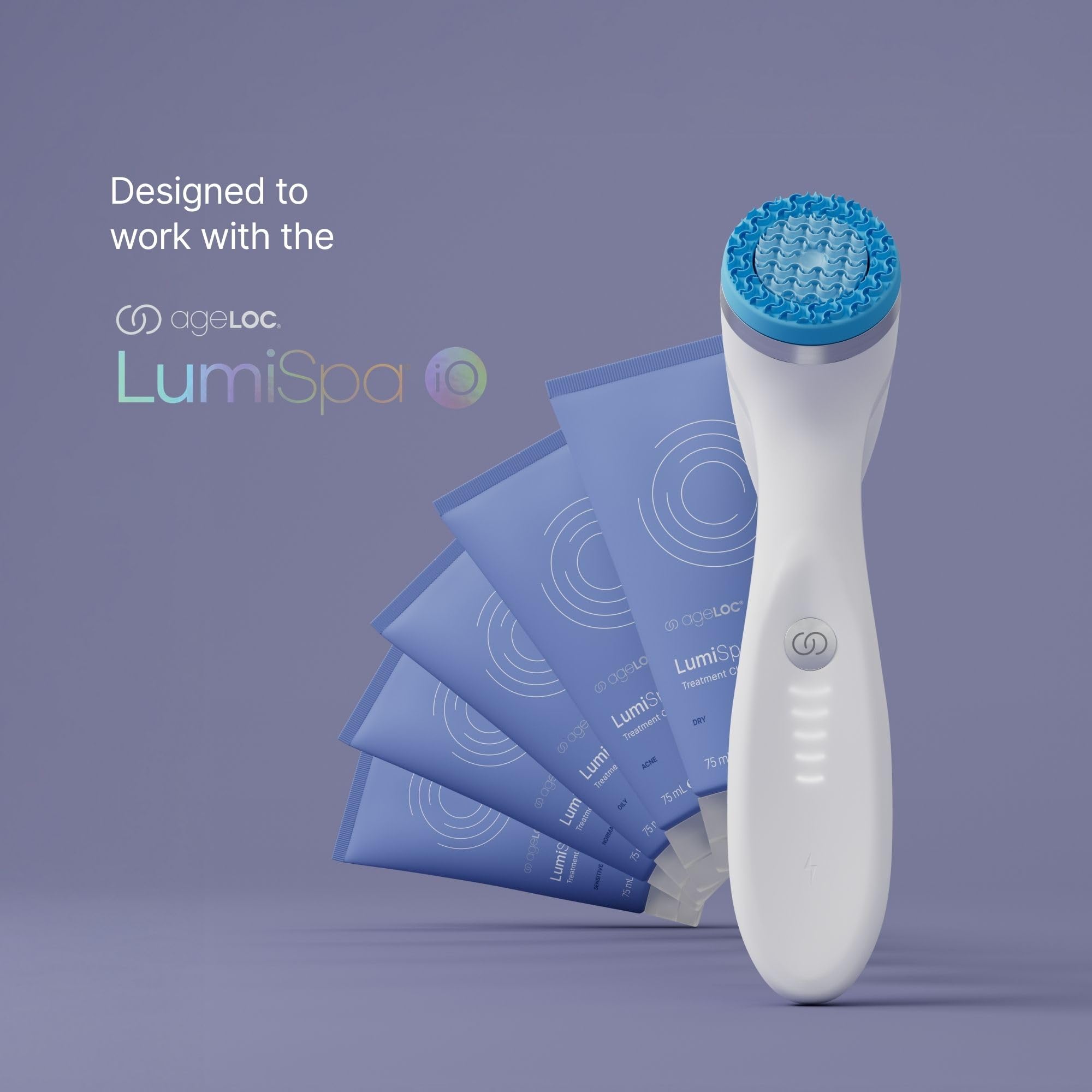 Nu Skin ageLOC LumiSpa Cleanser with rhododendron-extract helps maintain moisture barrier during routine.