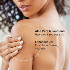 Nu Skin Enhancer Gel on skin with cooling, lightweight hydration.