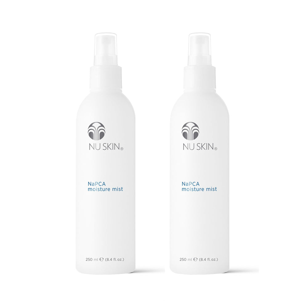Nu Skin NaPCA Moisture Mist bottle front for daily hydrating skincare.