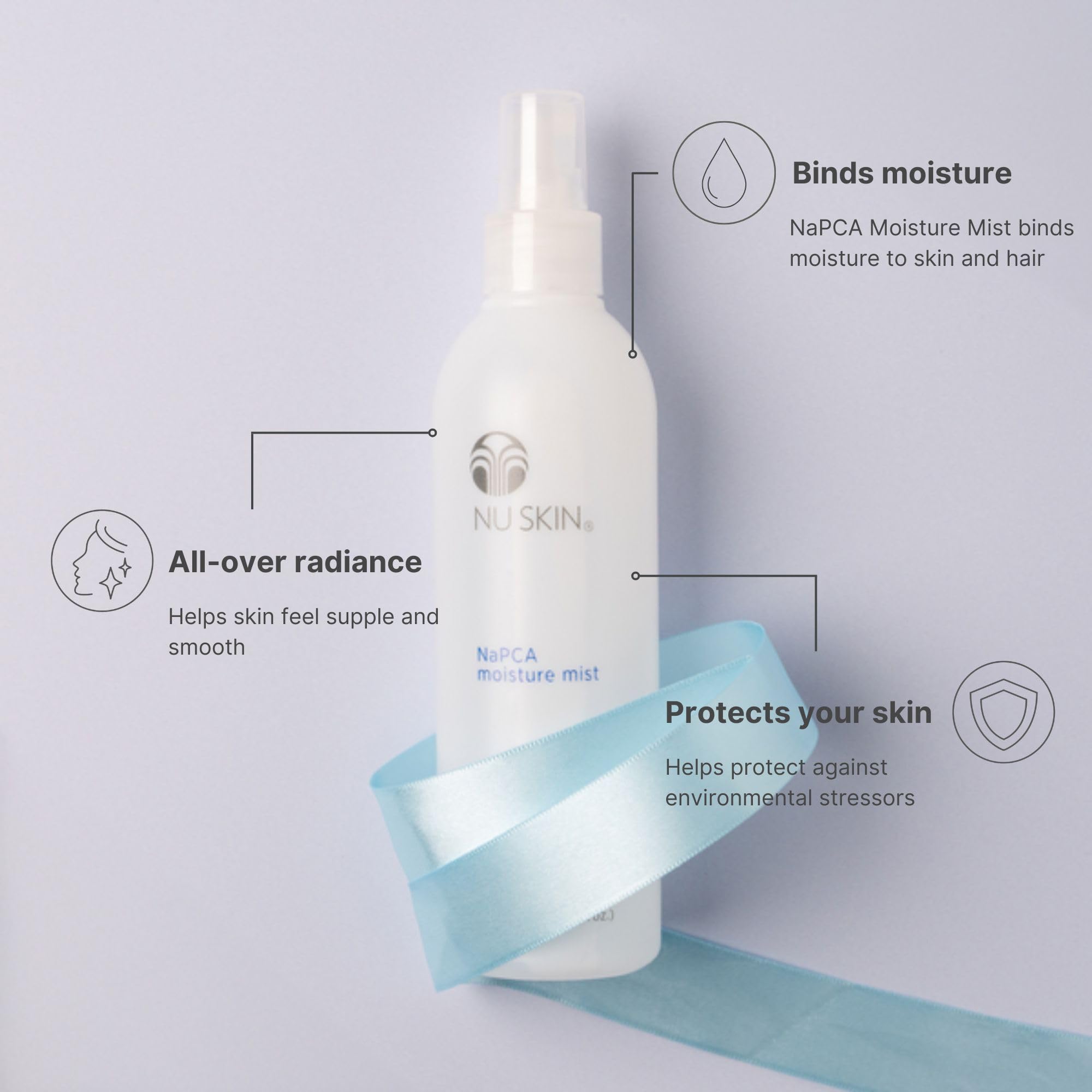 Nu Skin NaPCA Moisture Mist ingredients sodium PCA highlight moisture-binding.
