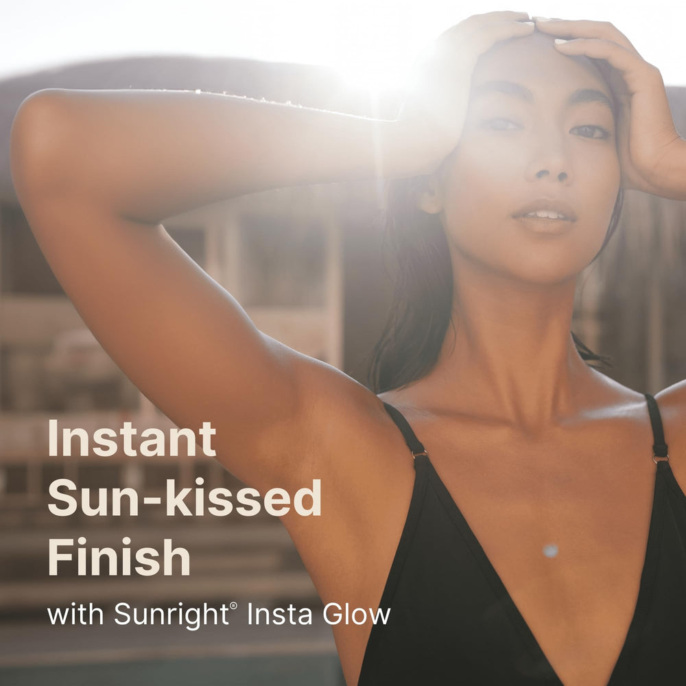 Nu Skin Sunright Insta Glow Self Tanner Gel moisturized skin with vitamin E and avocado oil.