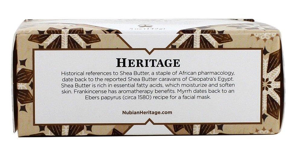 Nubian Heritage bar soap in a bathroom setup for daily cleansing and balance