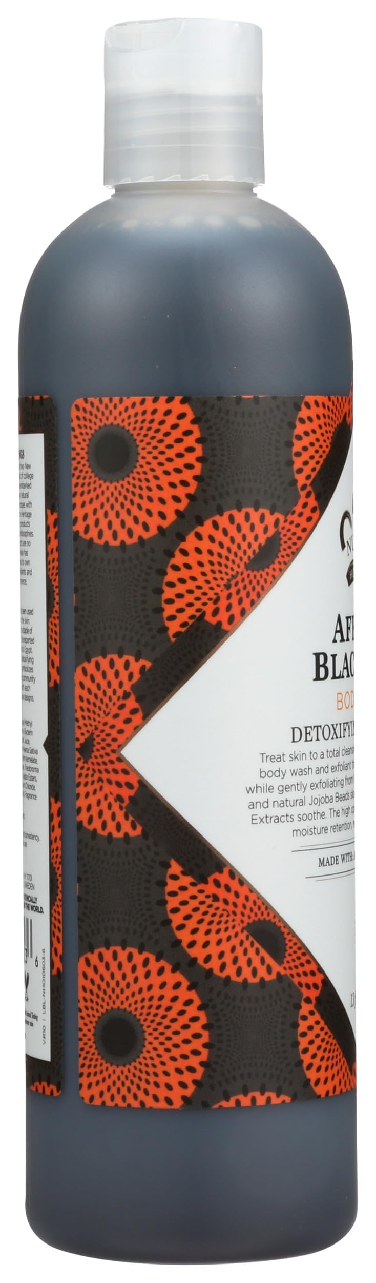 Nubian Heritage bottle with plant extracts suggests acne-fighting and skin-toning benefits.