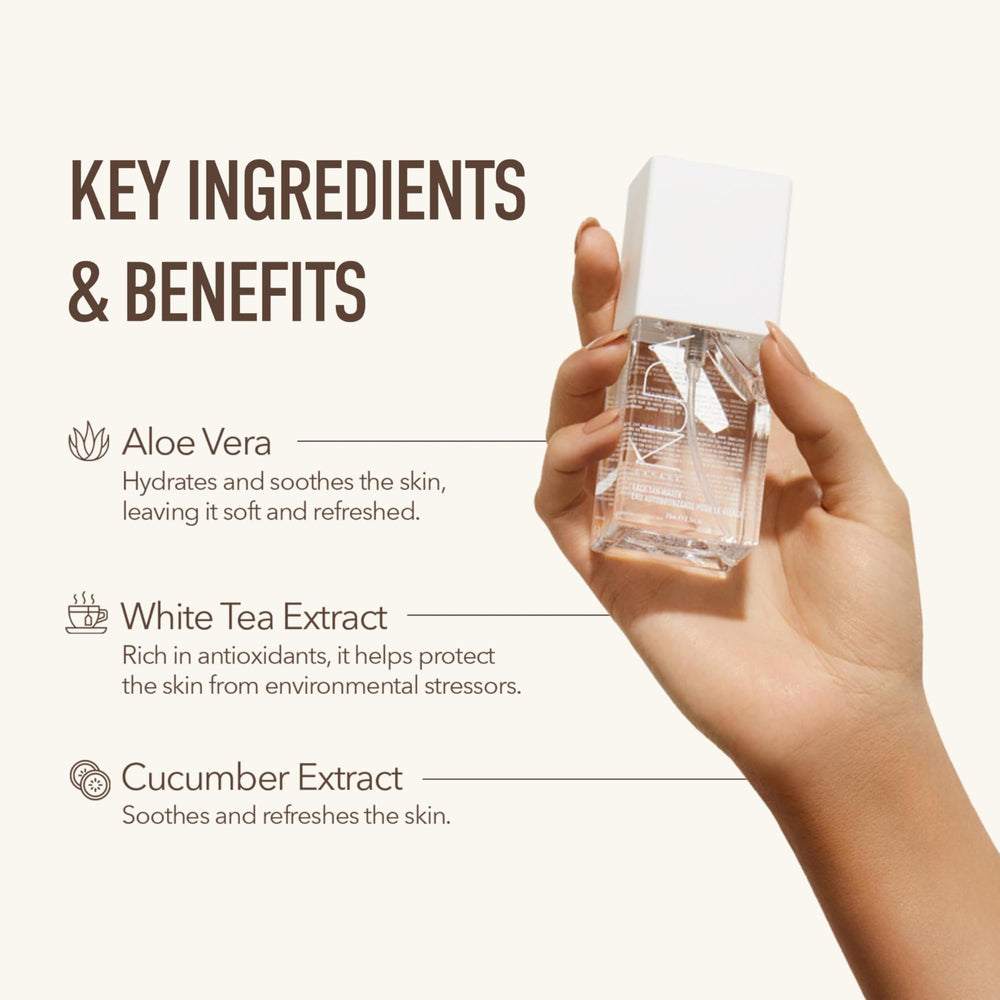 Nuda CloudMist ingredients visual highlights aloe vera and white tea antioxidants