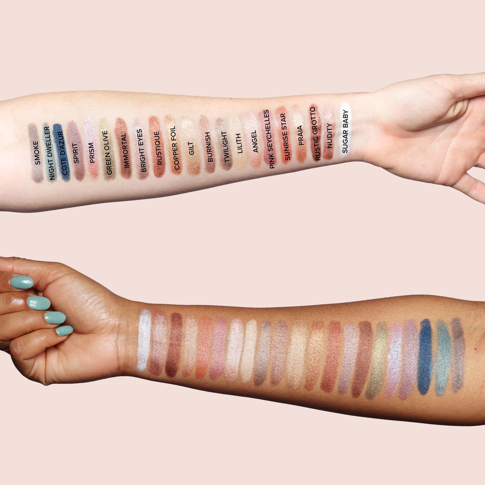 Nudestix Magnetic Luminous Eye Color Smoke waterproof swatch proving smudge-resistant wear